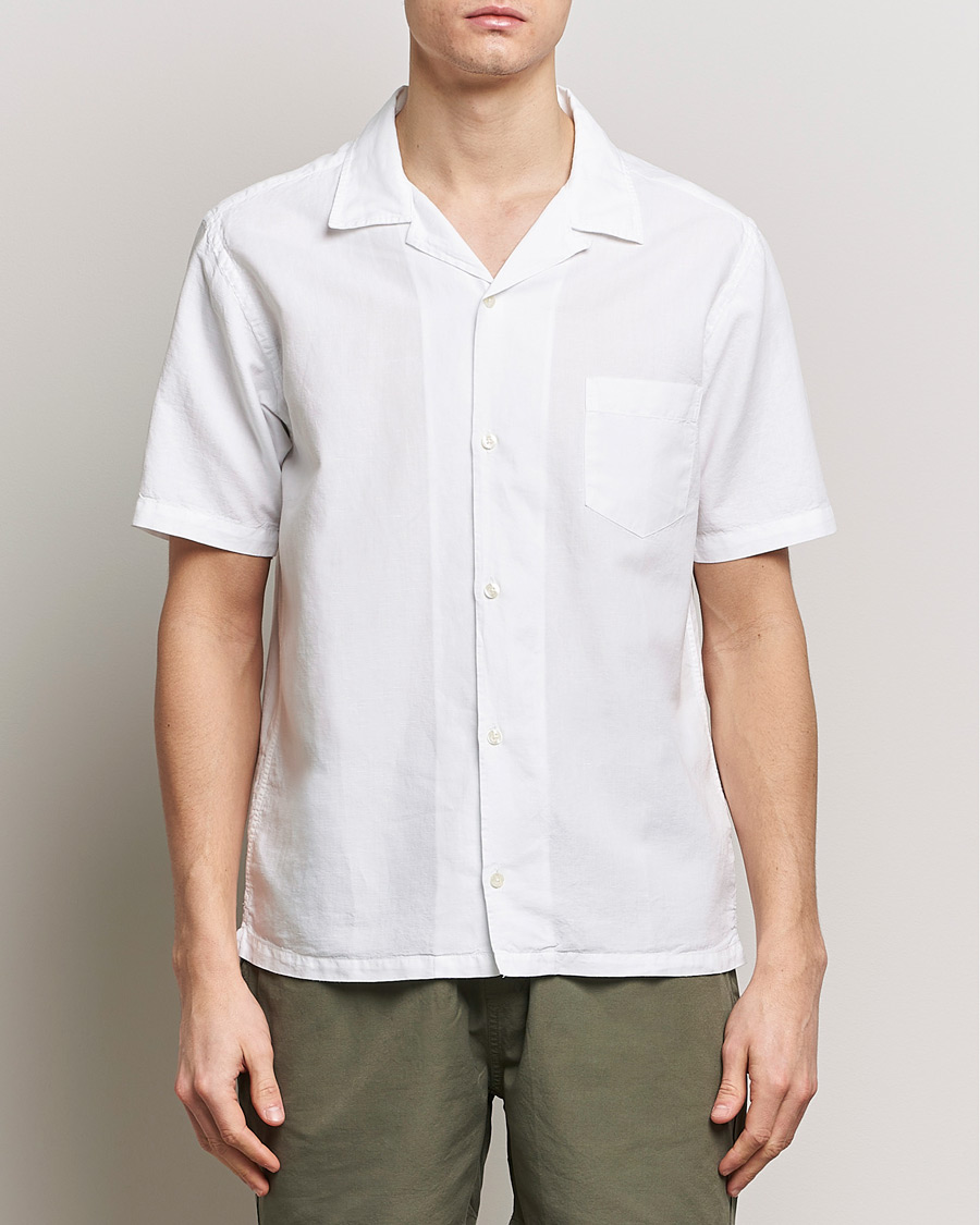 Herre | Klær | Colorful Standard | Cotton/Linen Short Sleeve Shirt Optical White