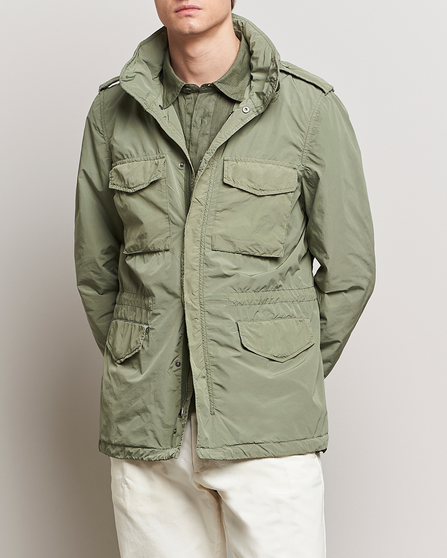 Herre | Klær | Aspesi | Giubotto Garment Dyed Field Jacket Sage