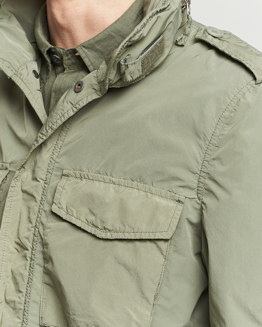 Herre | Jakker | Aspesi | Giubotto Garment Dyed Field Jacket Sage