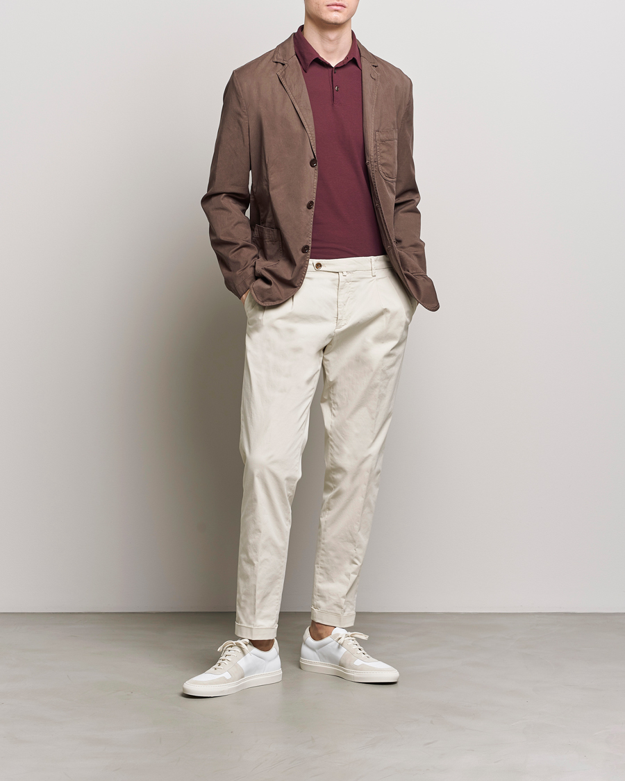 Herre | Dressjakker | Aspesi | Samuraki Washed Cotton Blazer Dark Brown