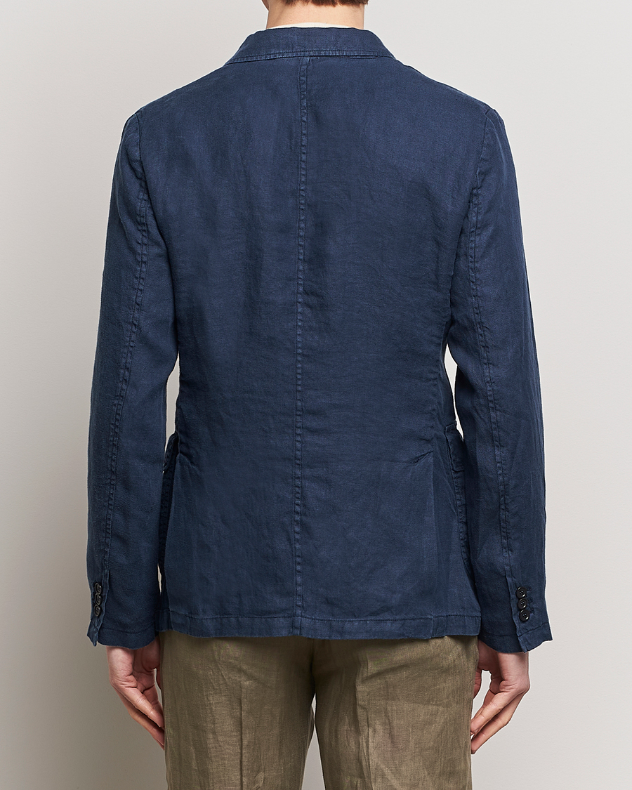 Herre | Dressjakker | Aspesi | Sugimoto Double Breasted Hemp Blazer Navy