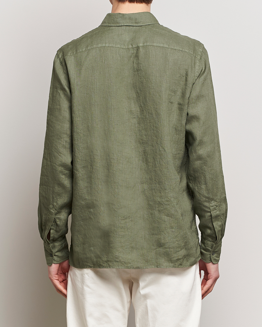 Herre | Skjorter | Aspesi | Linen Popover Shirt Military