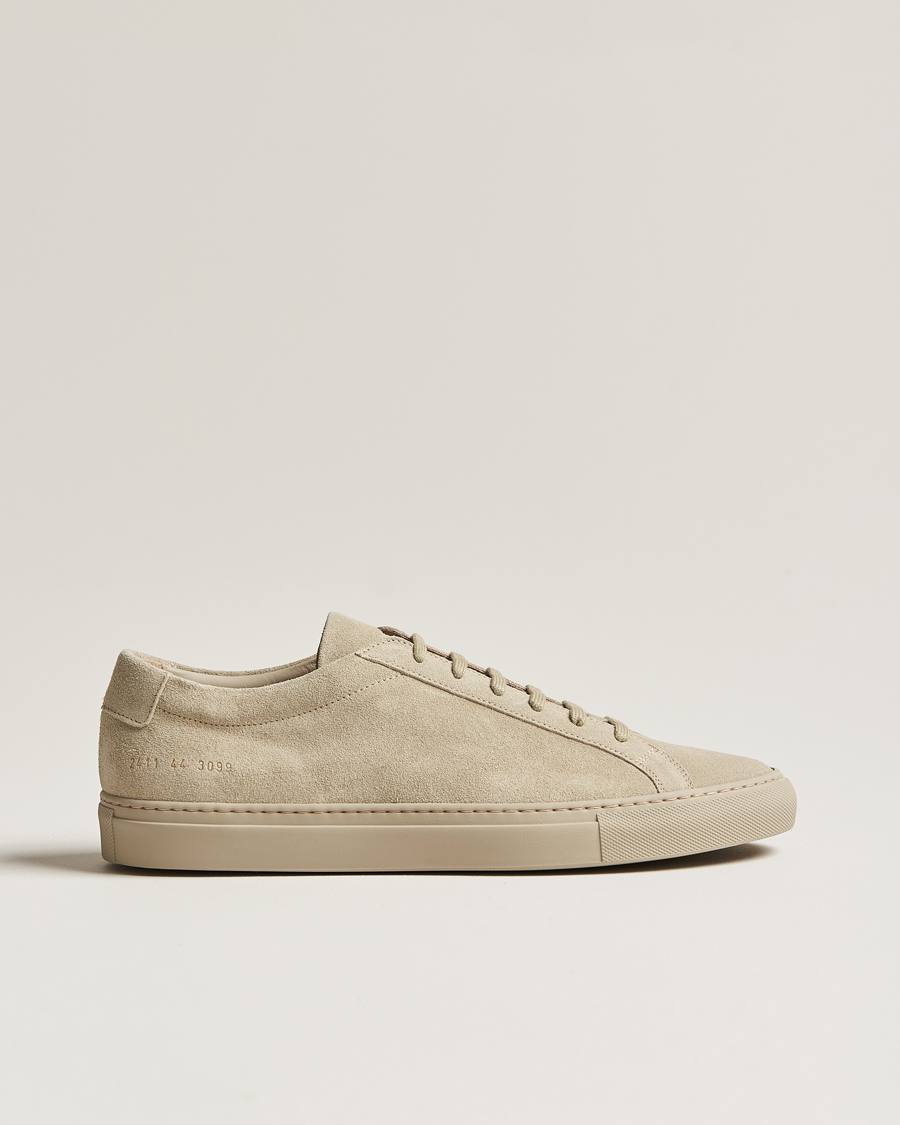 Herre | Common Projects Original Achilles Suede Sneaker Bone | Common Projects | Original Achilles Suede Sneaker Bone
