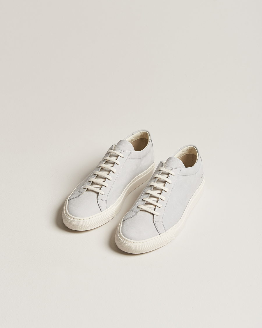 Herr | Skor | Common Projects | Original Achilles Pebbled Nubuck Sneaker Grey