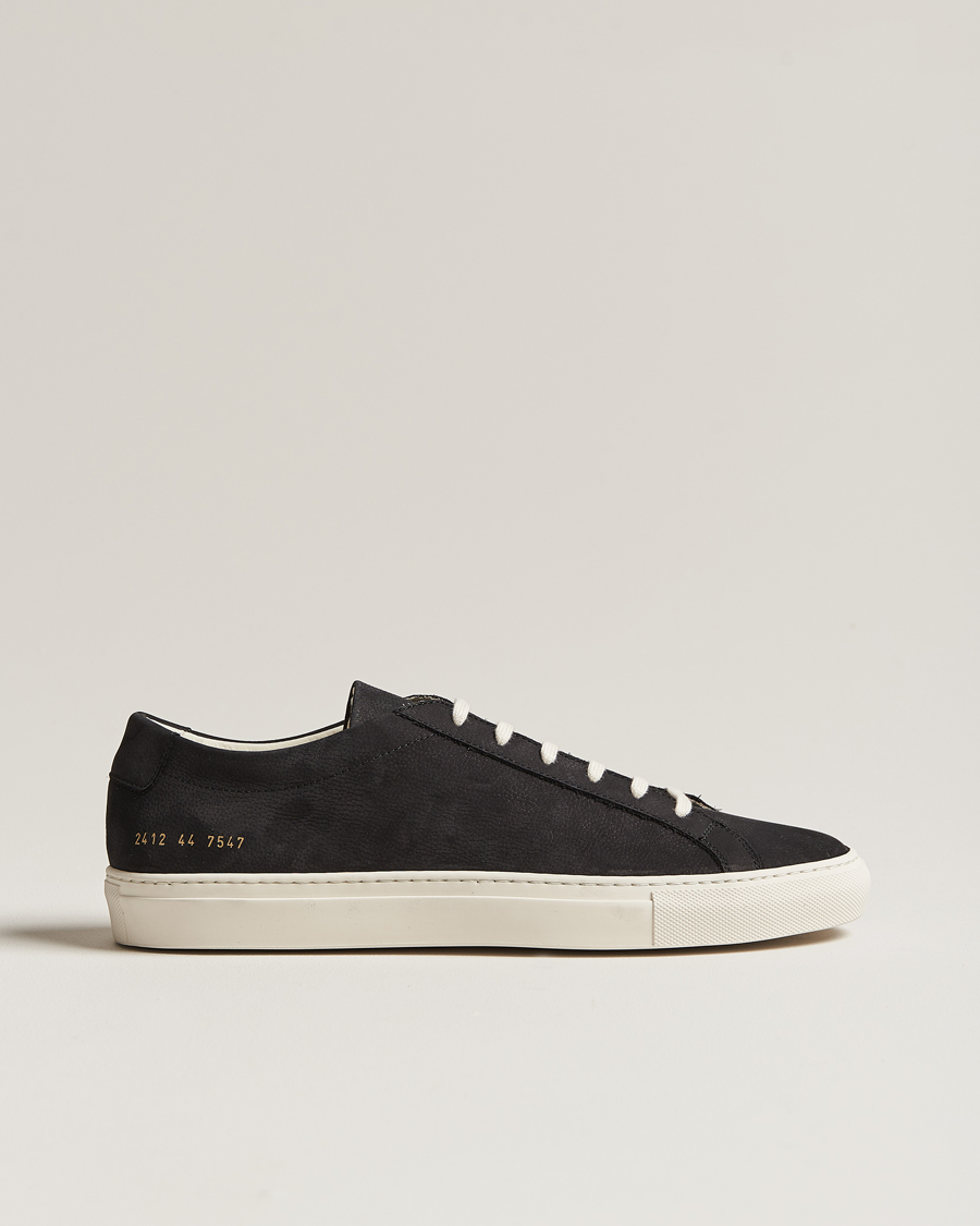 Herre | Common Projects Original Achilles Pebbled Nubuck Sneaker Black | Common Projects | Original Achilles Pebbled Nubuck Sneaker Black