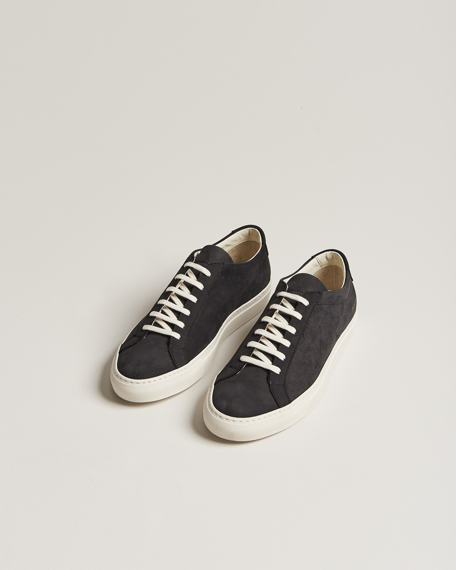 Herre | Svarte sneakers | Common Projects | Original Achilles Pebbled Nubuck Sneaker Black