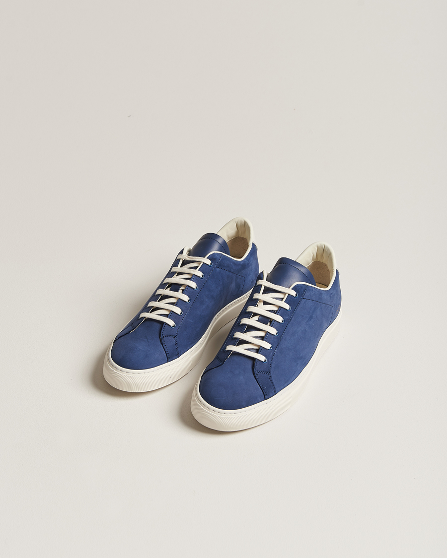 Herre | Sneakers med lavt skaft | Common Projects | Retro Pebbled Nappa Leather Sneaker Blue/White