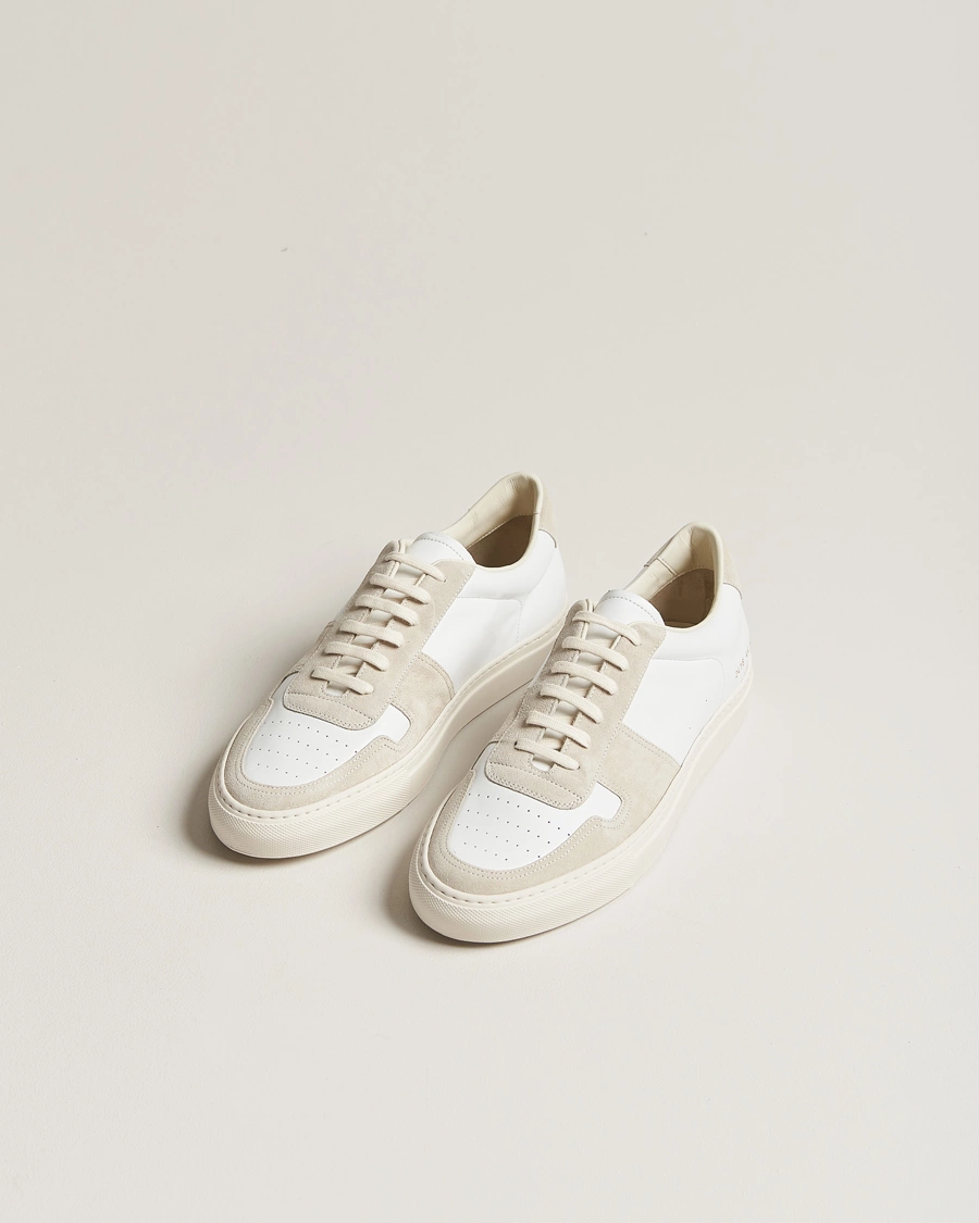 Herre | Common Projects | Common Projects | B Ball Duo Leather Sneaker Off White/Beige