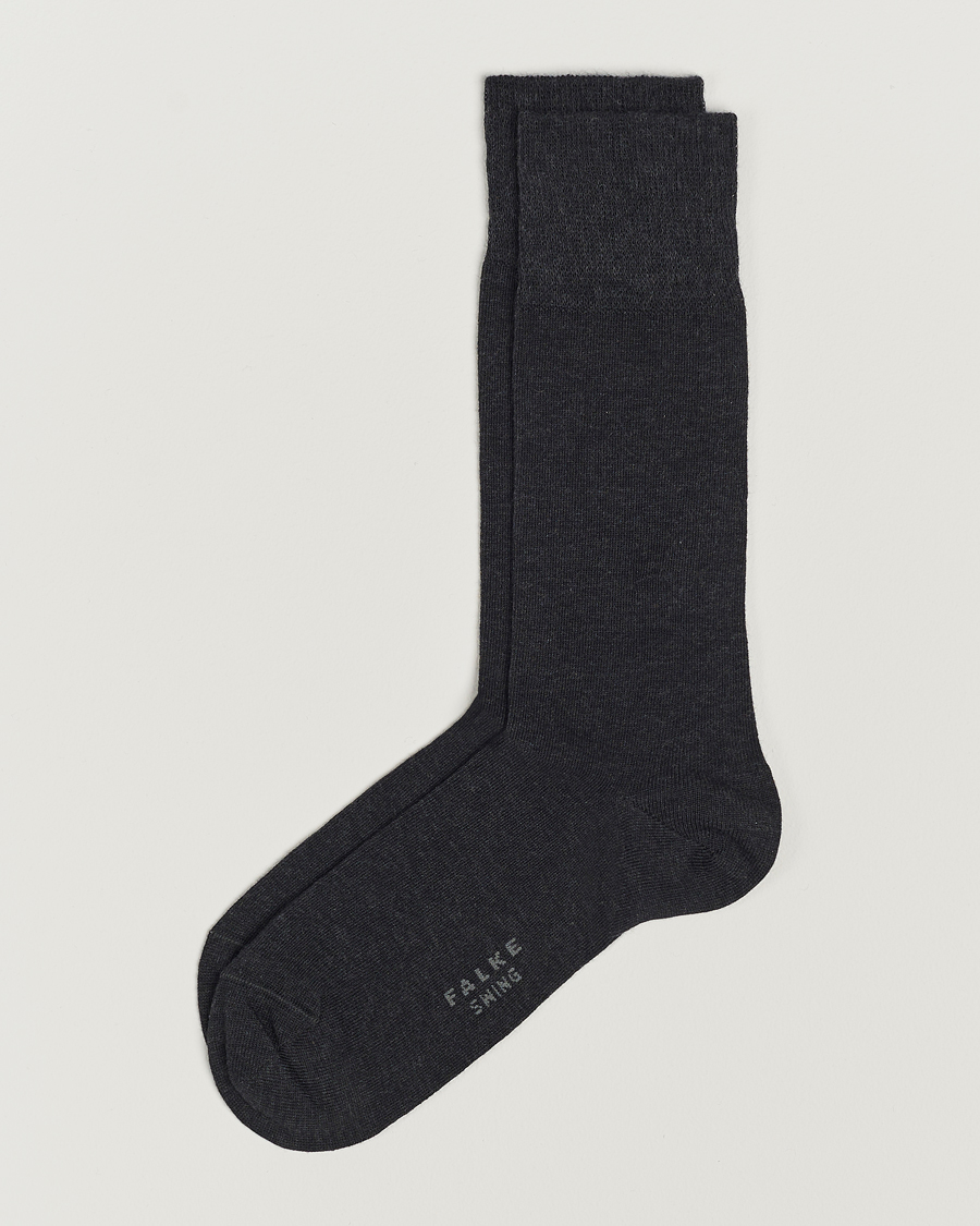Herre | Undertøy | Falke | Swing 2-Pack Socks Anthracite Melange