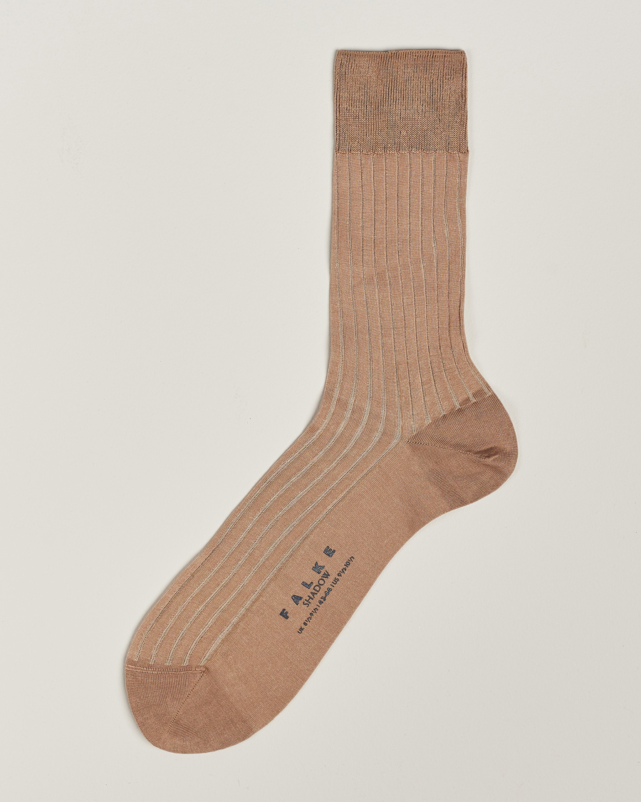 Herre | Undertøy | Falke | Shadow Stripe Sock Camel/White