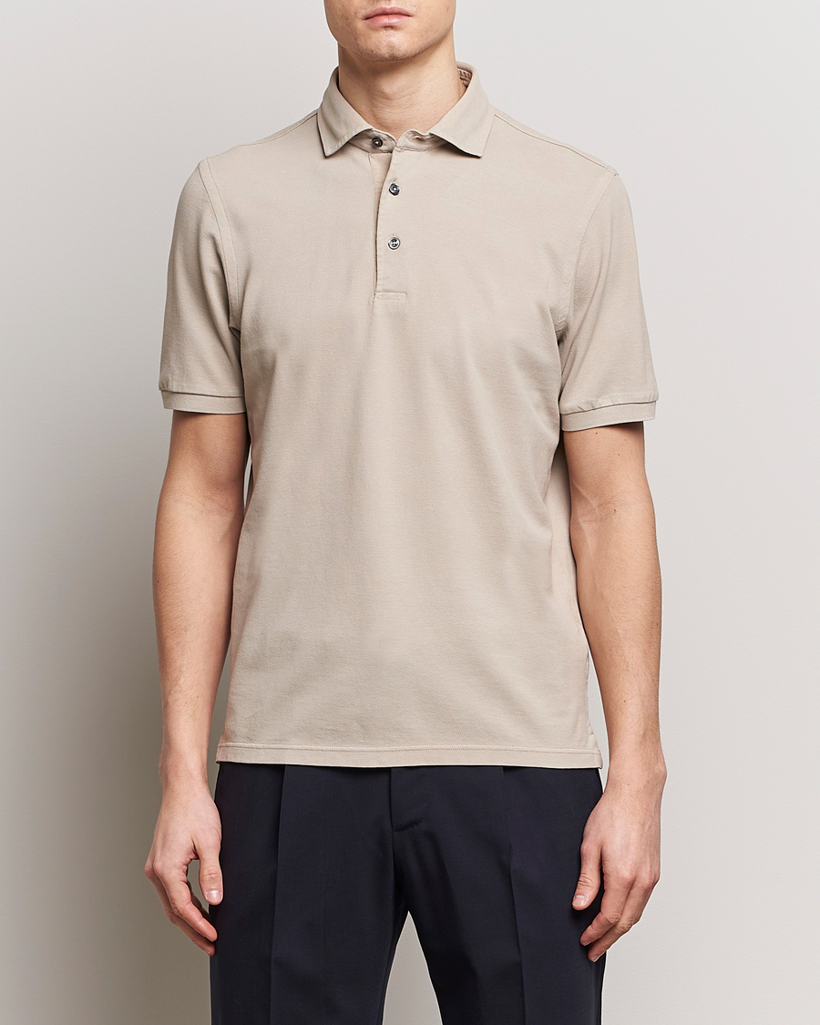 Men |  | Gran Sasso | Washed Polo Beige Melange