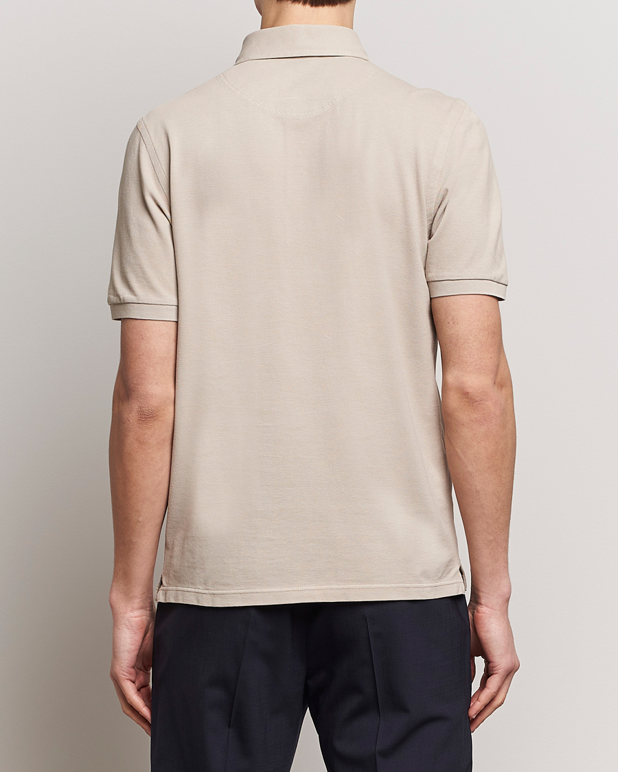 Herre | Pikéer | Gran Sasso | Washed Polo Beige Melange