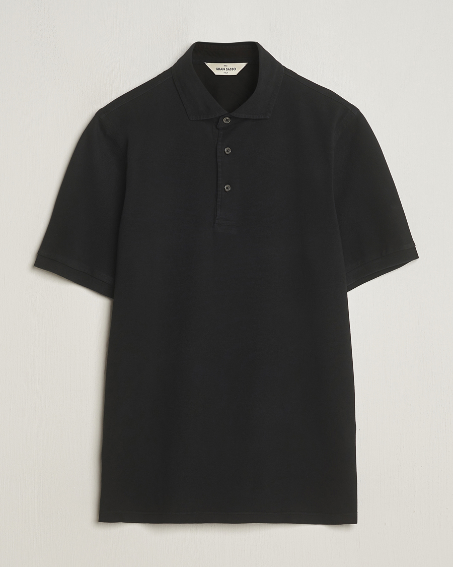 Herre | Pikéer | Gran Sasso | Washed Polo Black