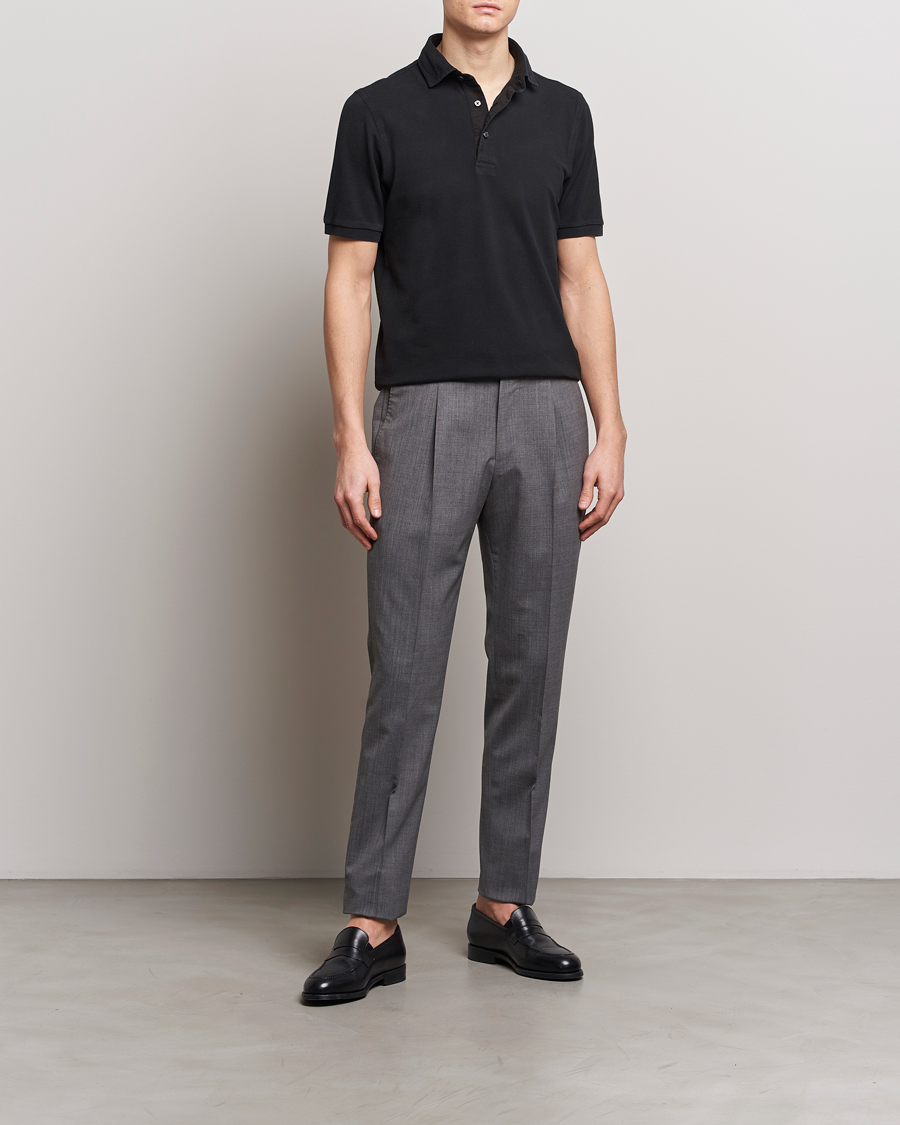 Herre | Pikéer | Gran Sasso | Washed Polo Black