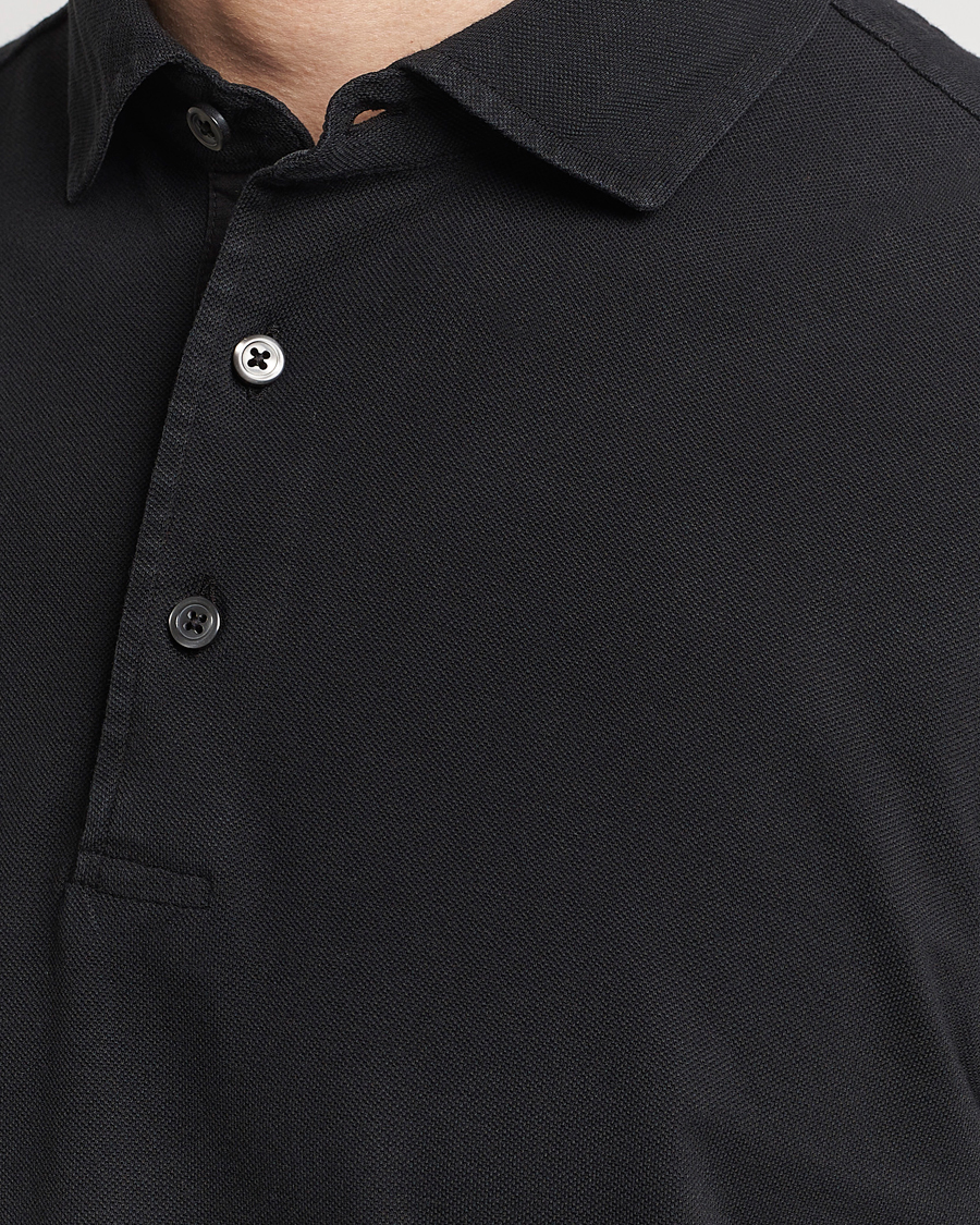 Herre | Pikéer | Gran Sasso | Washed Polo Black