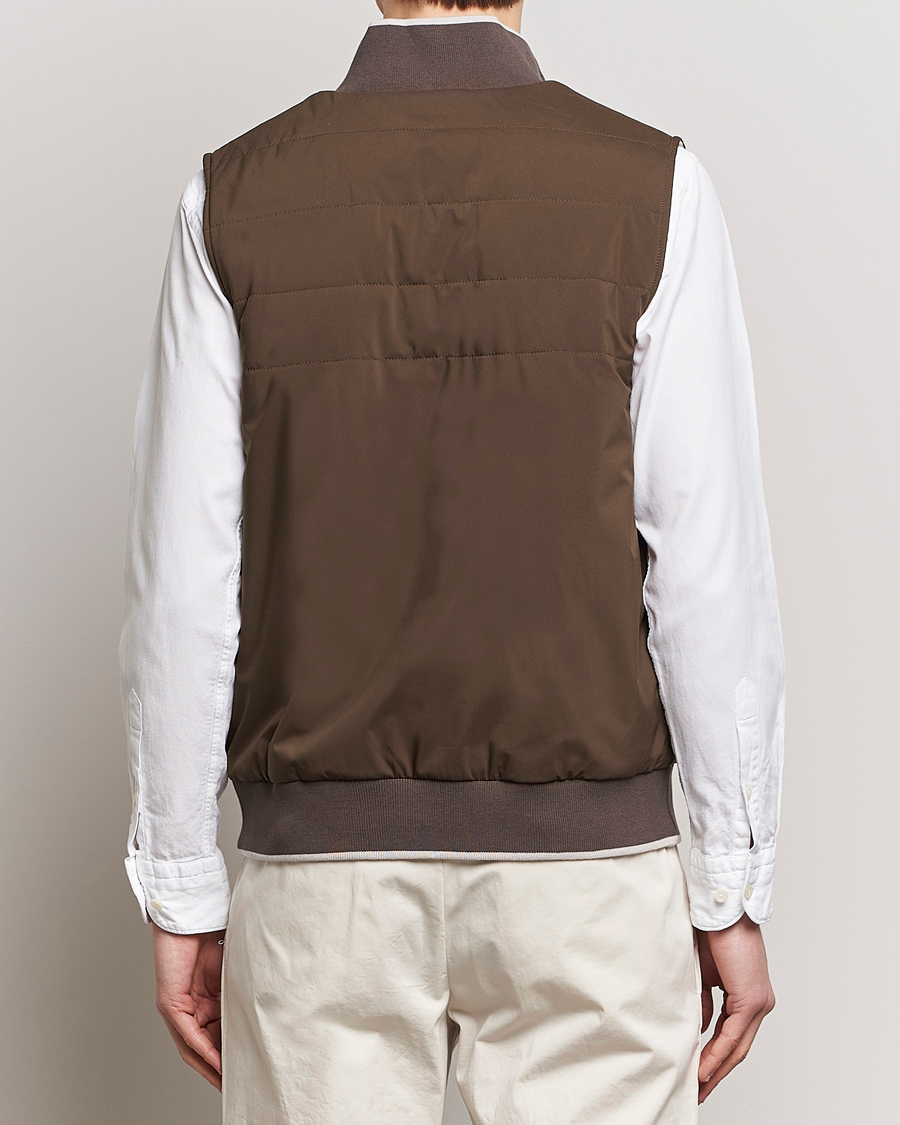 Herre | Jakker | Gran Sasso | Nylon Light Padded Gilet Dark Brown