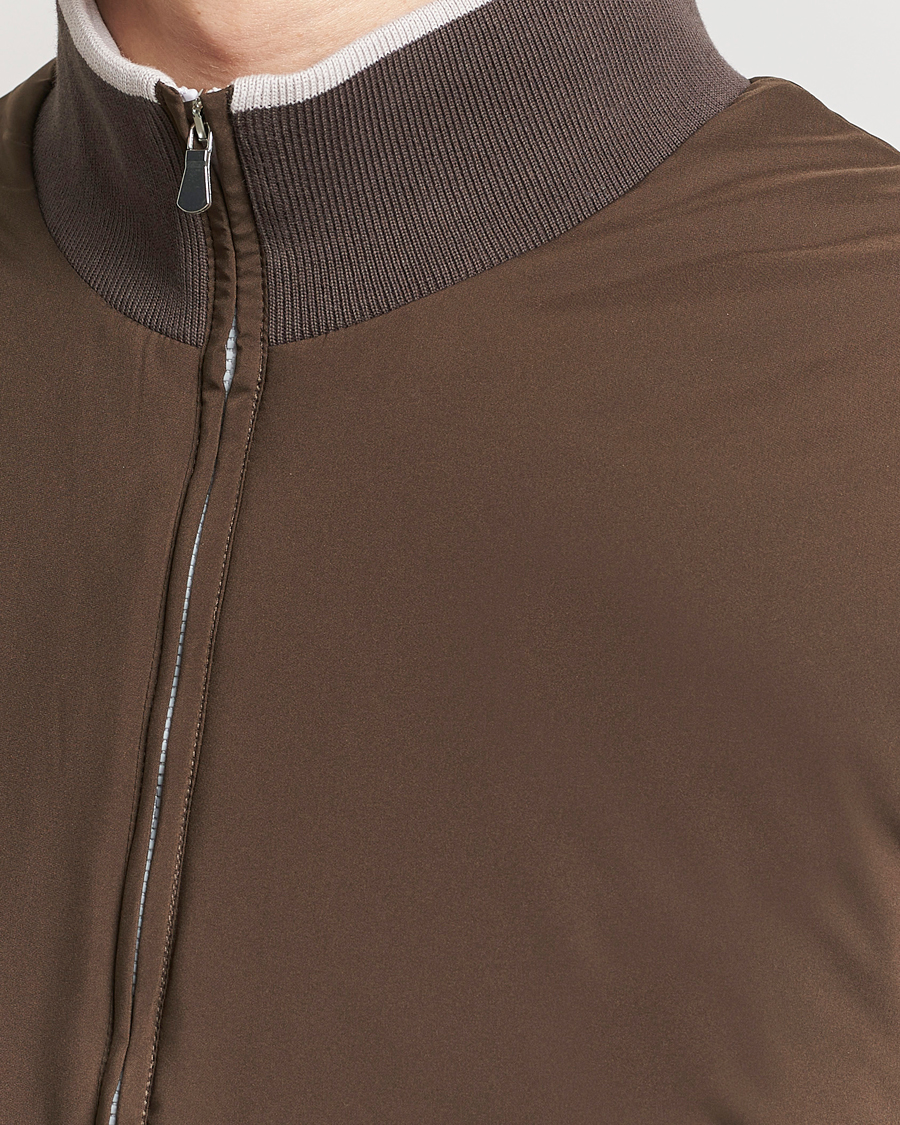 Herre | Jakker | Gran Sasso | Nylon Light Padded Gilet Dark Brown