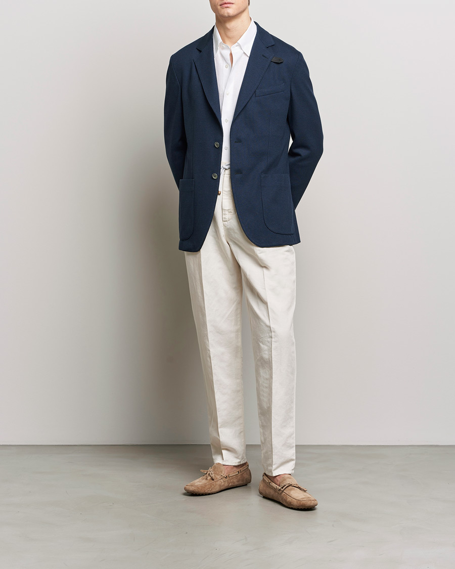 Herre | Dressjakker | Brioni | Cotton/Silk Jersey Blazer Navy