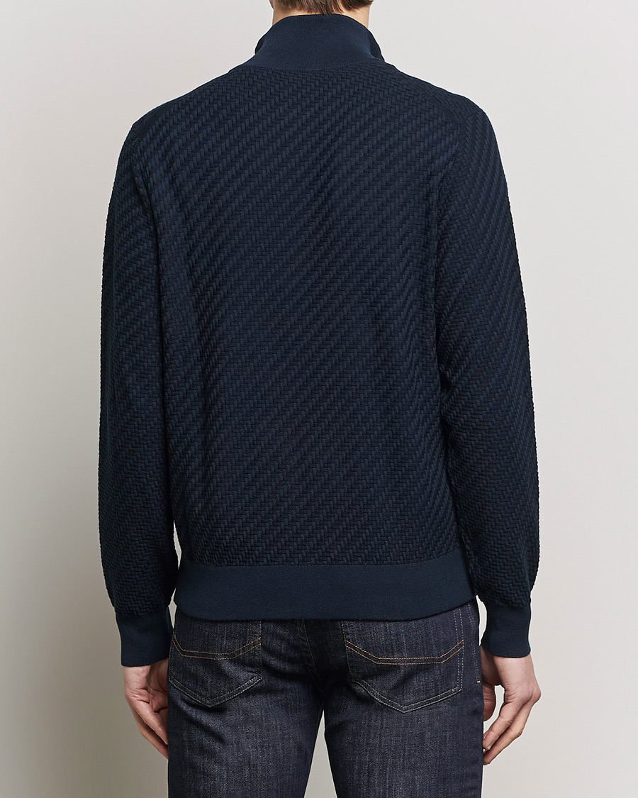 Herre | Gensere | Brioni | Cashmere/Silk Blend Full Zip Navy