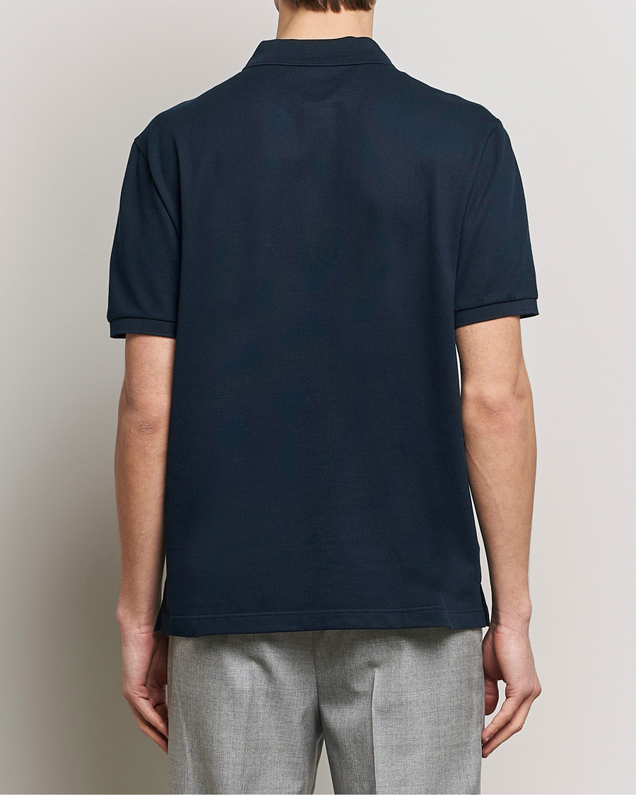 Herre | Pikéer | Brioni | Cotton Pique Short Sleeve Polo Navy