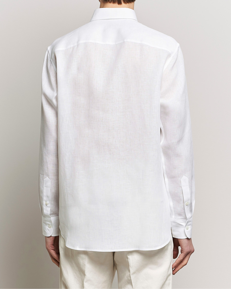 Herre | Skjorter | Brioni | Linen Sport Shirt White