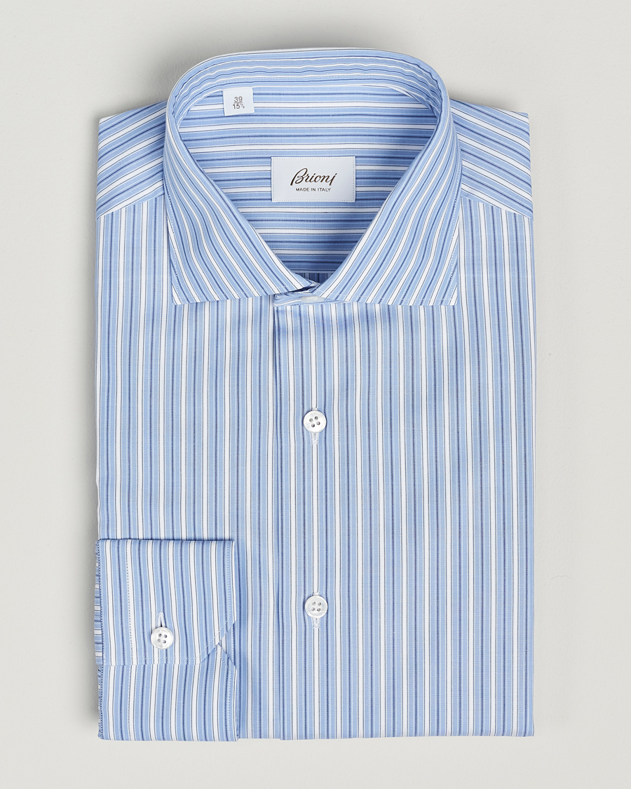 Herre | Skjorter | Brioni | Slim Fit Dress Shirt Blue Stripe