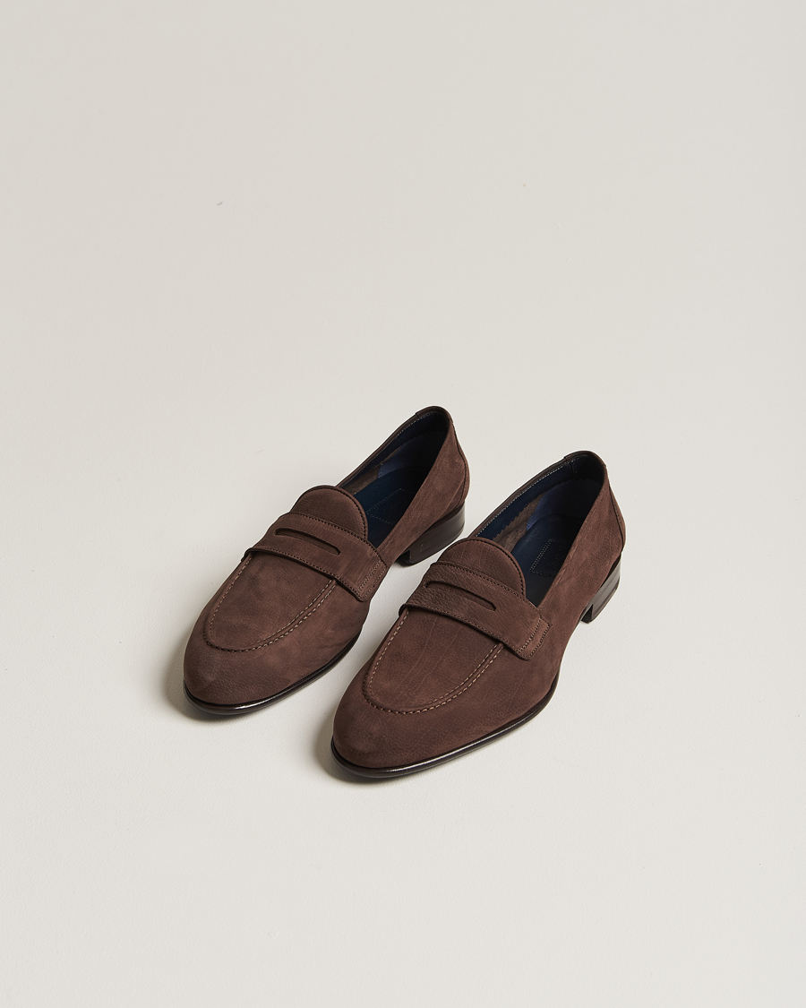 Herre | Avdelinger | Brioni | Penny Loafers Dark Brown Nubuck