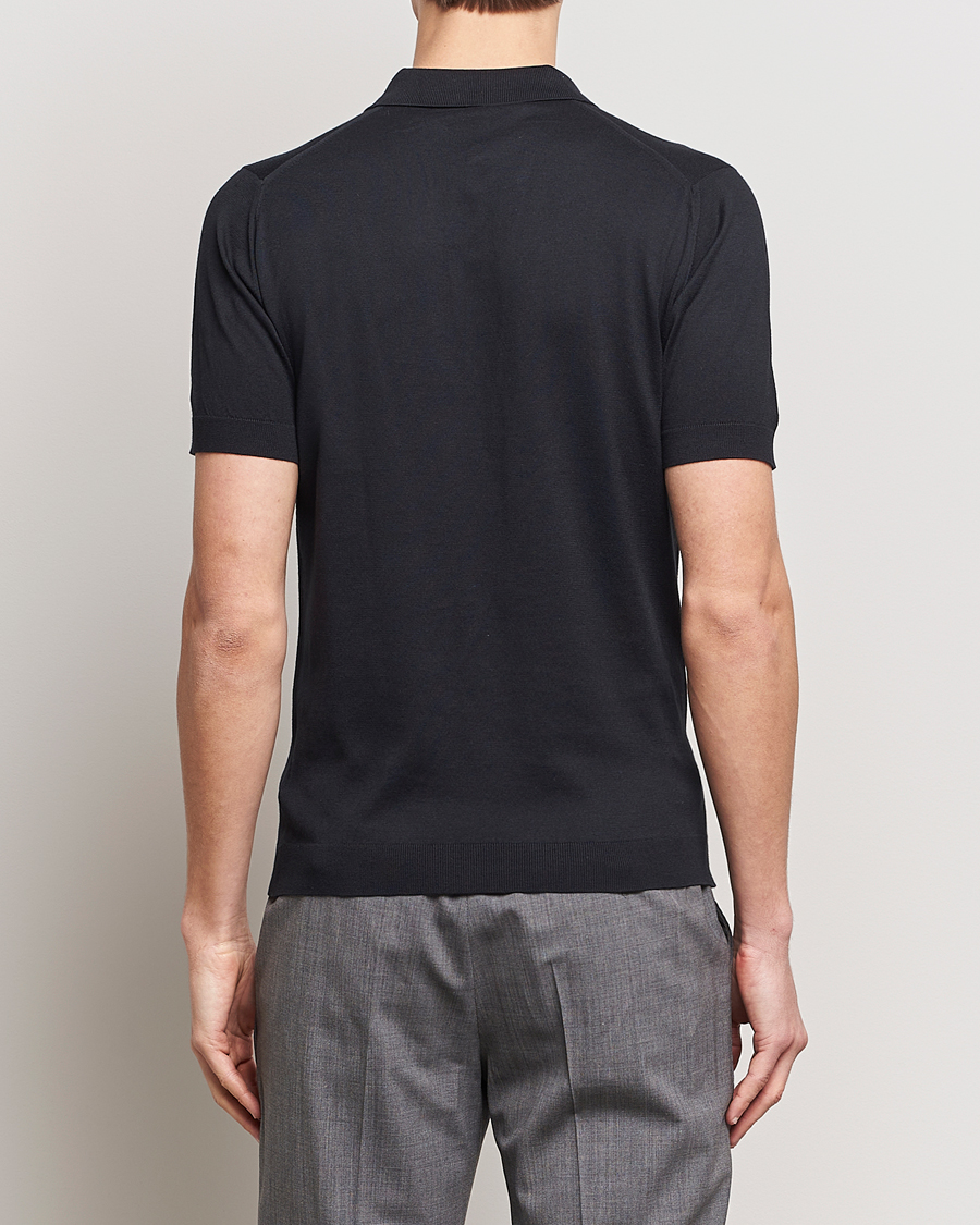 Herre | Pikéer | John Smedley | Adrian Slim Fit Sea Island Polo Black