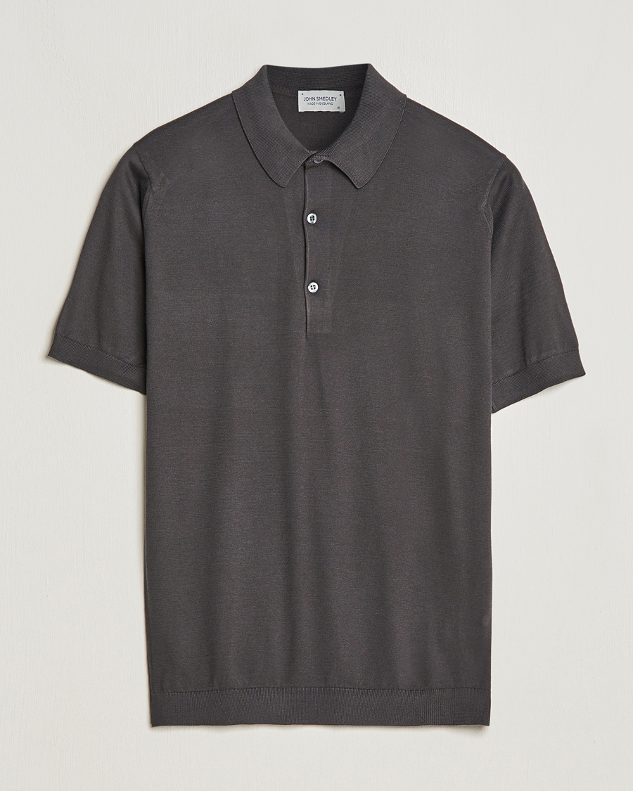 Herre | Pikéer | John Smedley | Adrian Slim Fit Sea Island Polo Chocolat