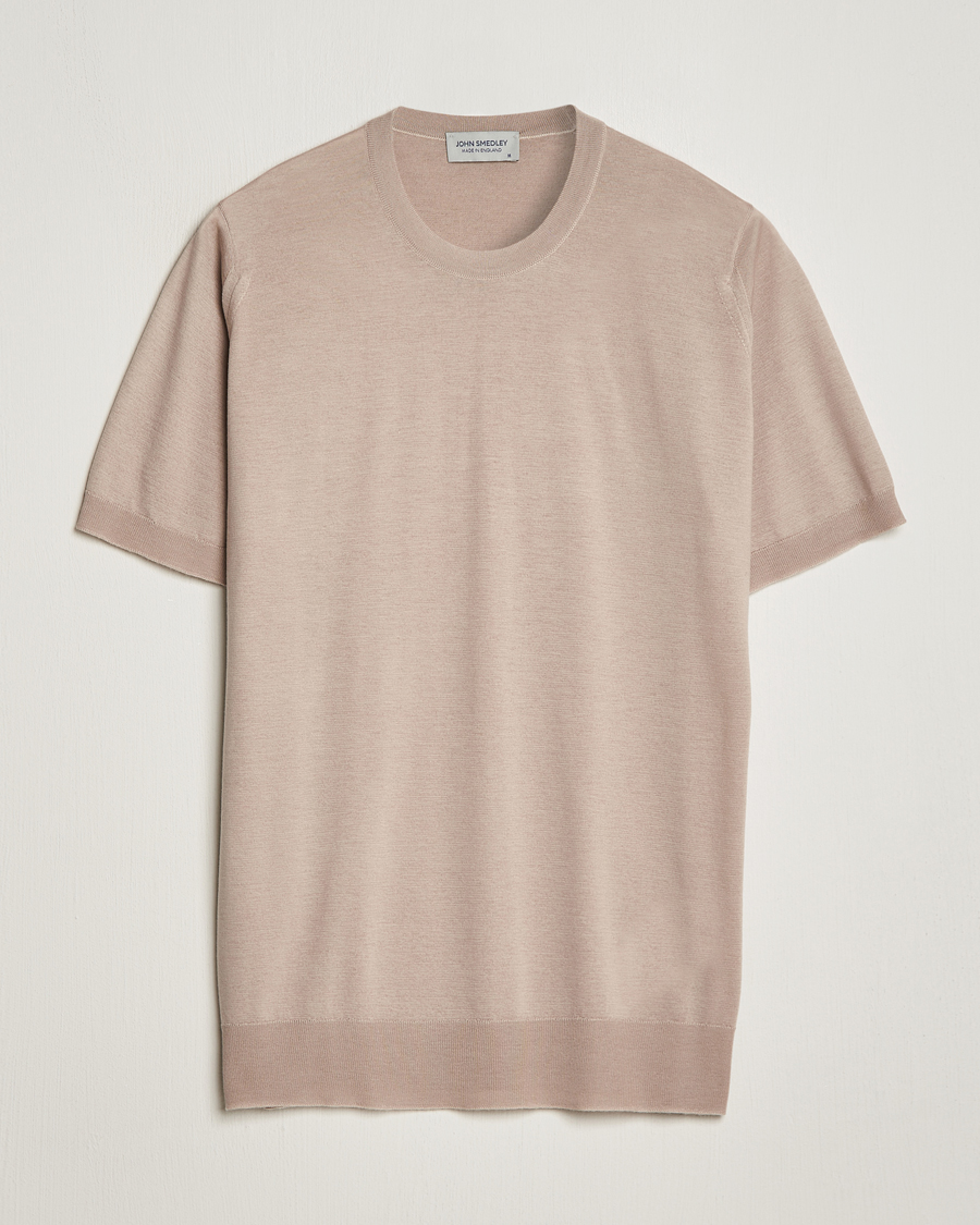 Herre | T-Shirts | John Smedley | Hilcote Wool/Sea Island Cotton T-Shirt Oat