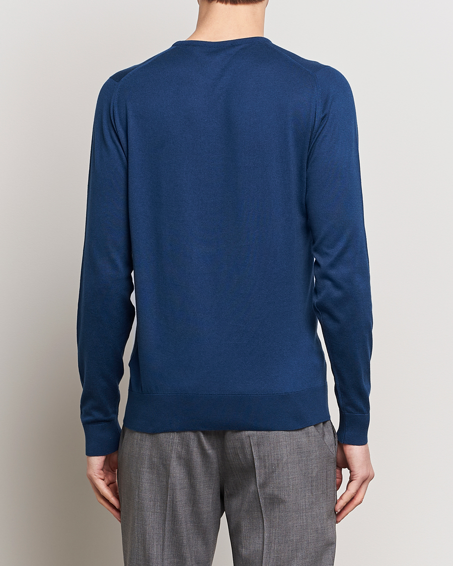 Herre | Gensere | John Smedley | Hatfield Sea Island Crew Neck Indigo