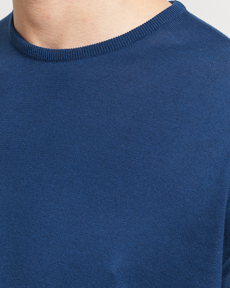 Herre | Gensere | John Smedley | Hatfield Sea Island Crew Neck Indigo