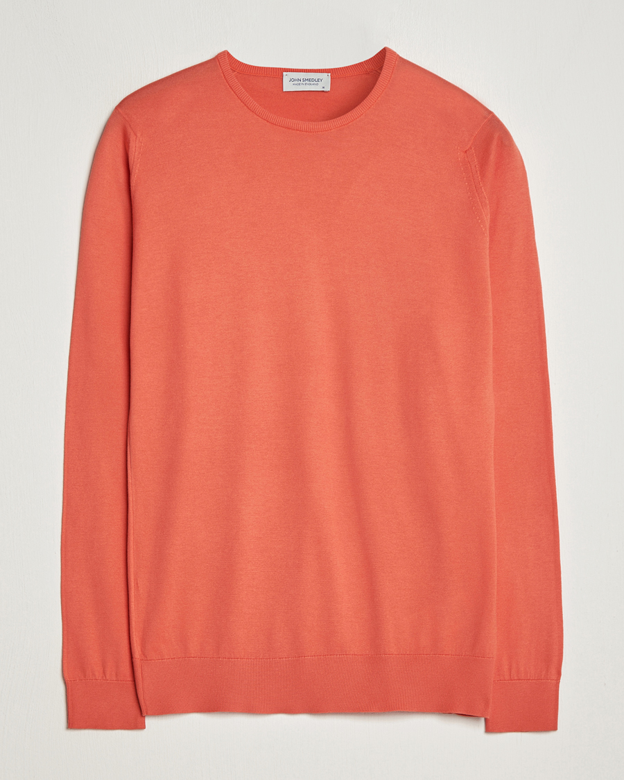Herre | Gensere | John Smedley | Hatfield Sea Island Crew Neck Sundown Orange