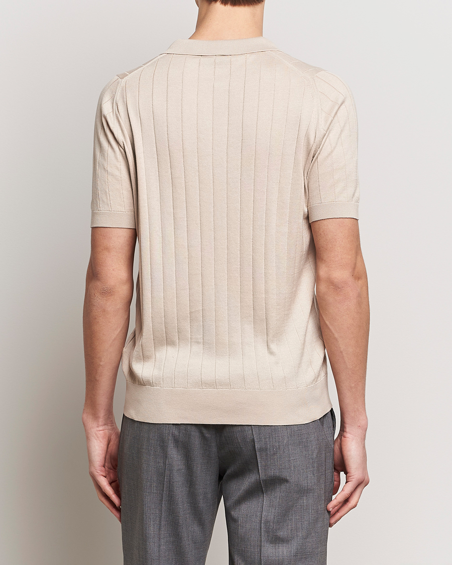 Herre | Pikéer | John Smedley | Roper Open Collar Sea Island Polo Almond