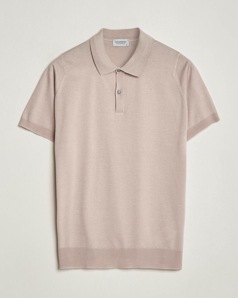 Herre | Pikéer | John Smedley | Leyburn Merino/Sea Island Cotton Polo Oat
