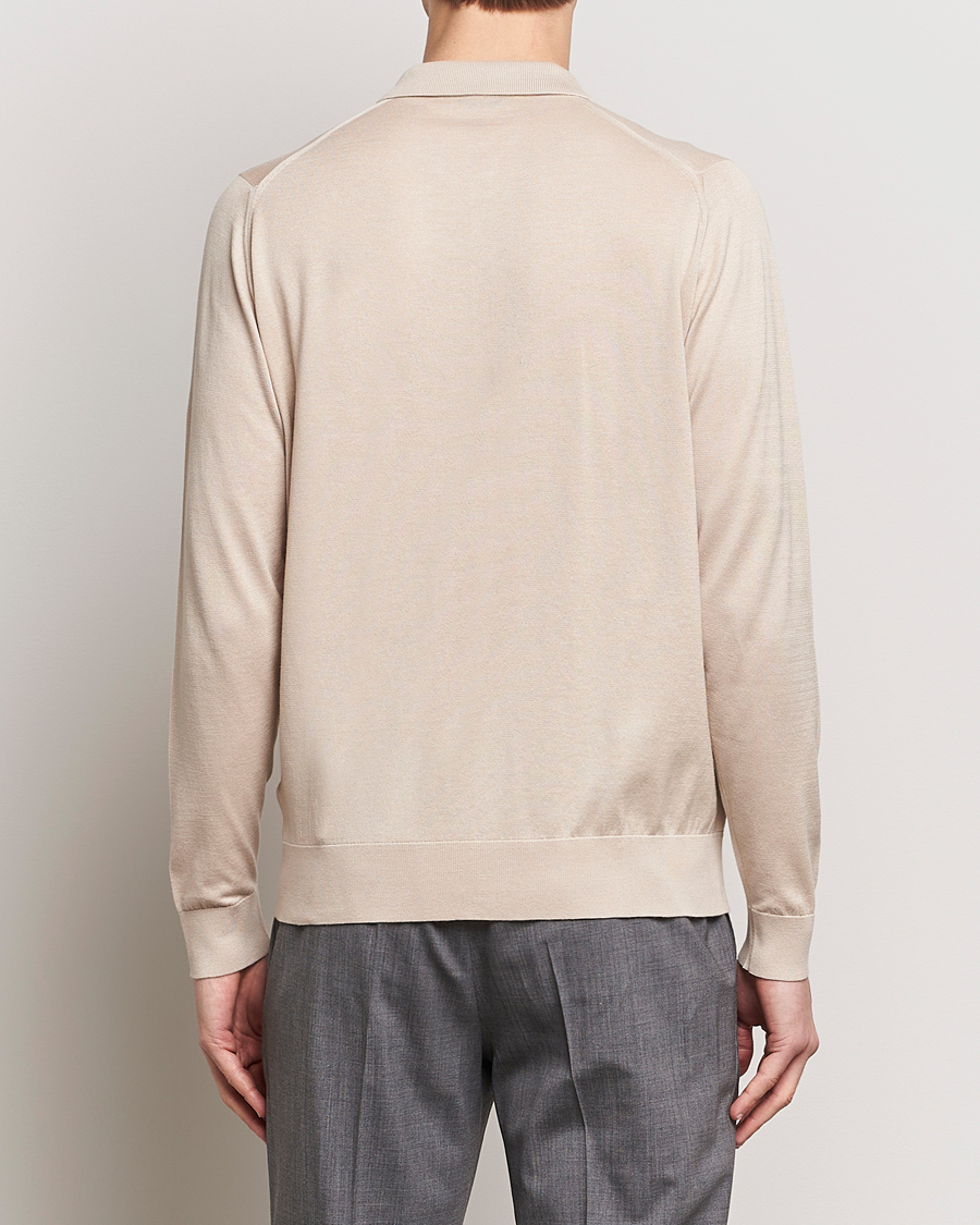 Herre | Gensere | John Smedley | Shadow Tipped Sea Island Cotton Cardigan Almond