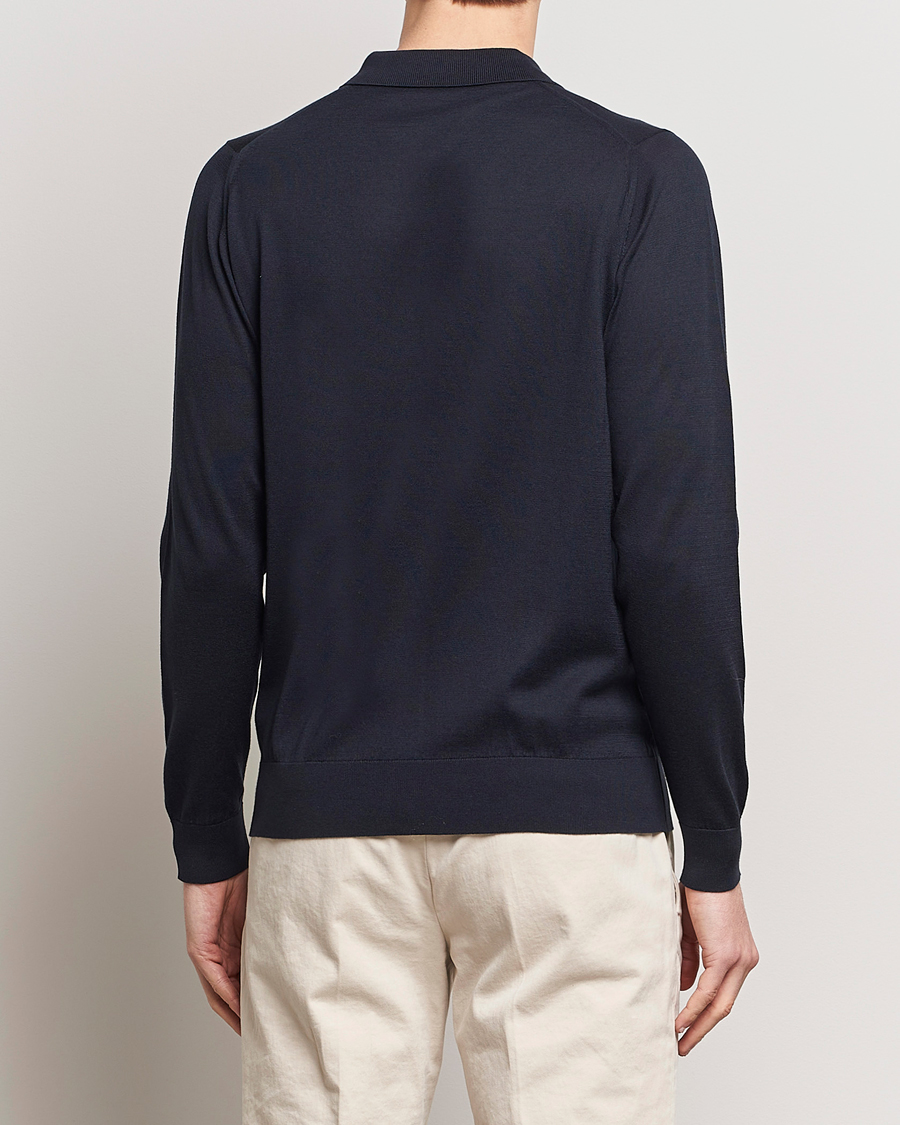 Herre | Gensere | John Smedley | Shadow Tipped Sea Island Cotton Cardigan Navy