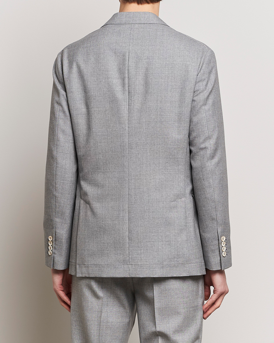 Herre | Dressjakker | Brunello Cucinelli | Peak Lapel Wool Blazer Light Grey