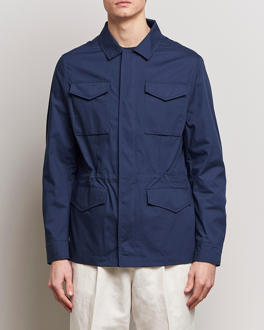 Herre | Fieldjakker | Brunello Cucinelli | Lightweight Field Jacket Navy