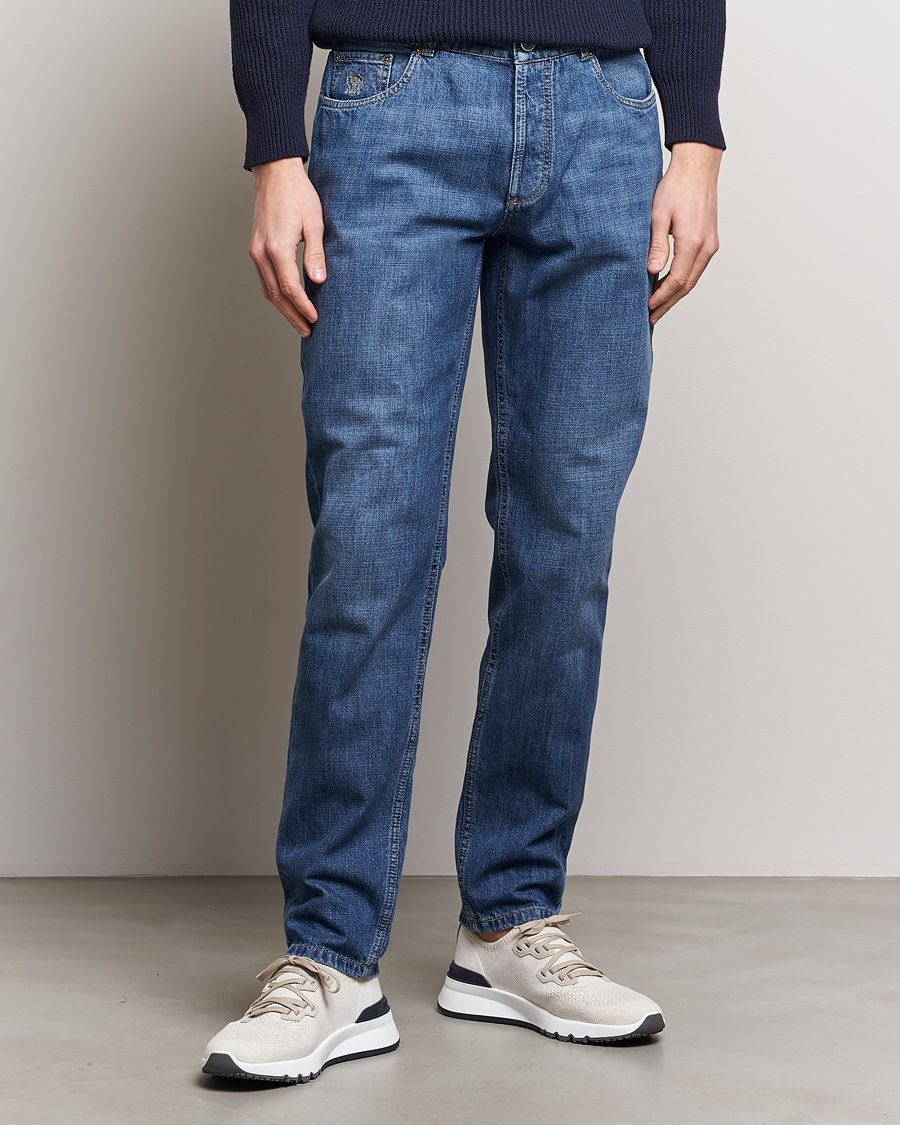 Herre | Italian Department | Brunello Cucinelli | Traditional Fit Jeans Dark Blue Wash