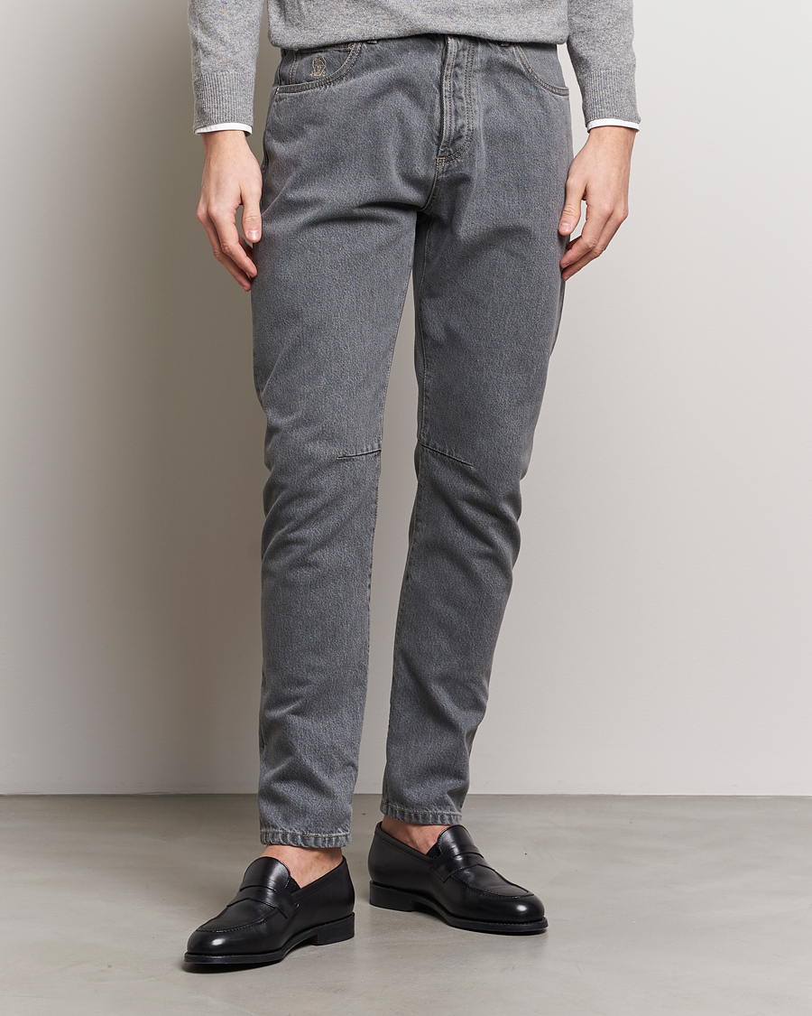 Herre | Italian Department | Brunello Cucinelli | Leisure Fit Jeans Grey Wash