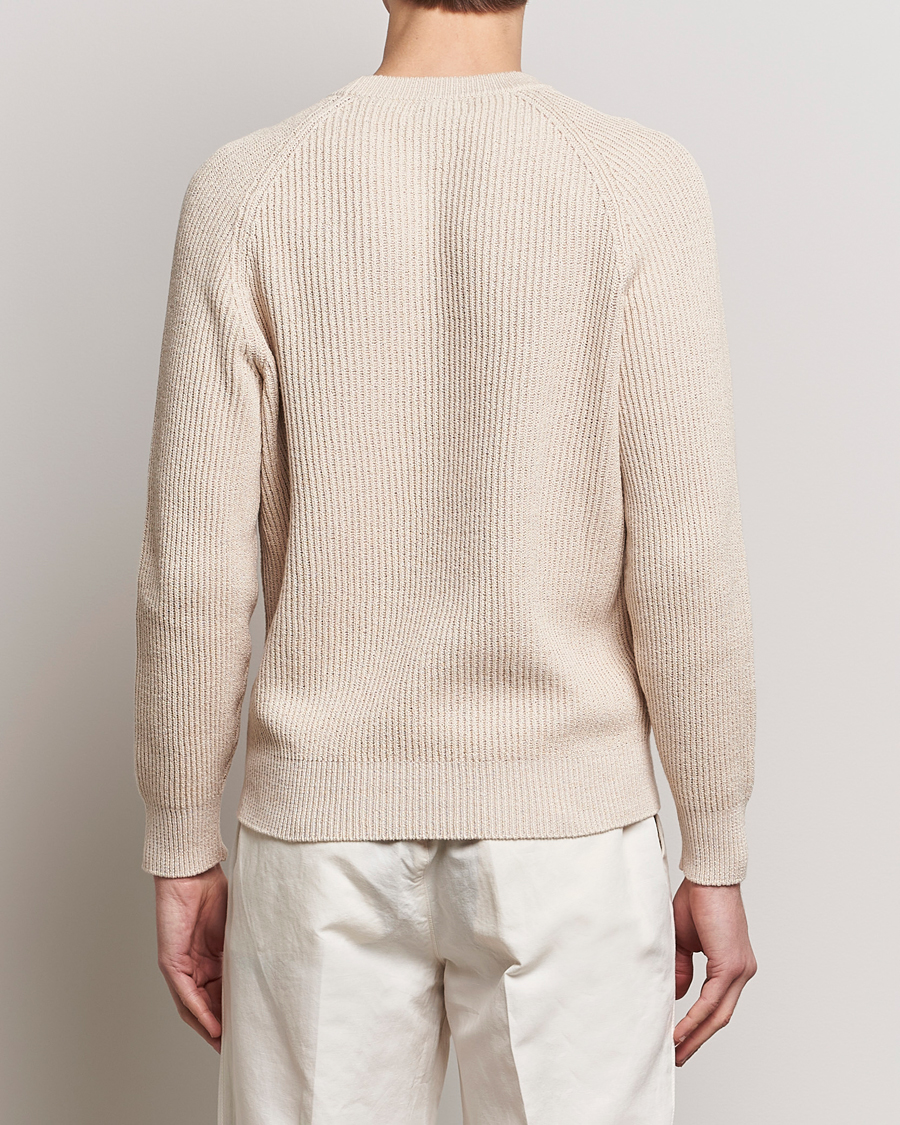 Herre | Gensere | Brunello Cucinelli | Heavy Rib Stitch Crew Neck Light Beige