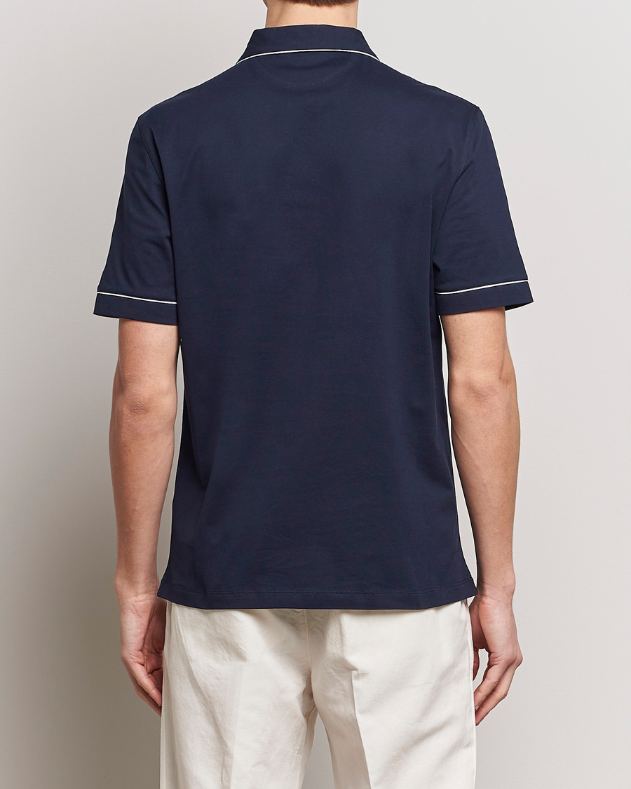 Herre | Pikéer | Brunello Cucinelli | Short Sleeve Resort Polo Navy