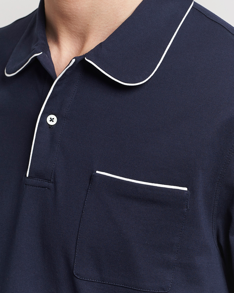Herre | Pikéer | Brunello Cucinelli | Short Sleeve Resort Polo Navy