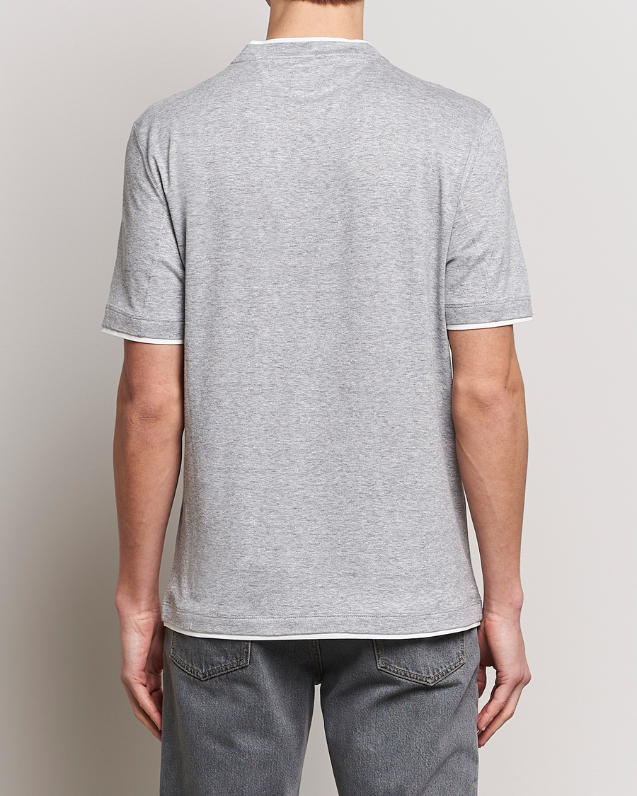 Herre | T-Shirts | Brunello Cucinelli | Cotton/Linen T-Shirt Light Grey
