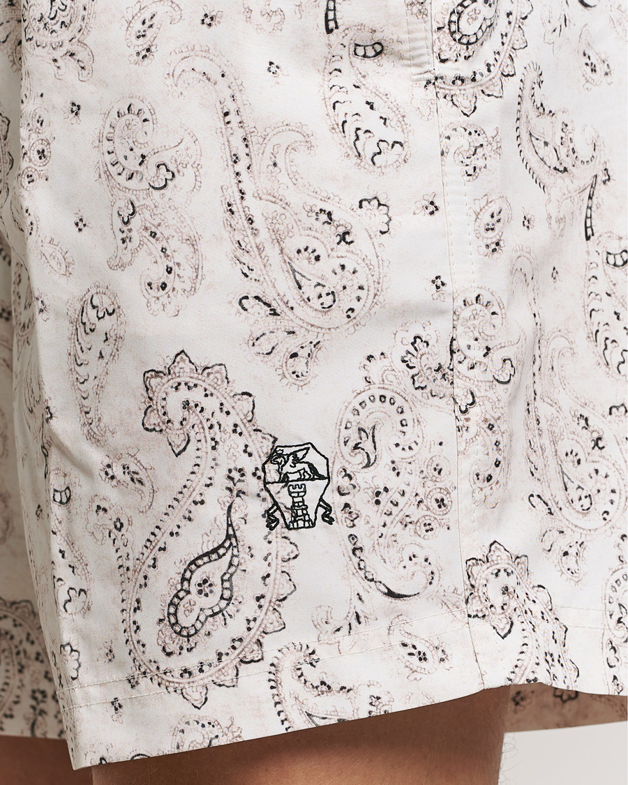 Herre | Badeshorts | Brunello Cucinelli | Paisley Swim Trunks Light Beige