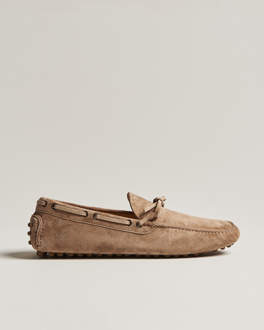 Herre | Brunello Cucinelli Laced Carshoe Beige Suede | Brunello Cucinelli | Laced Carshoe Beige Suede