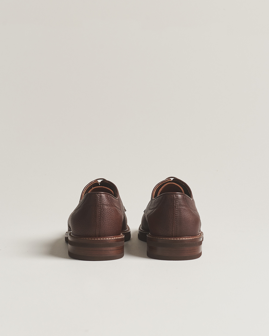 Herre | Brunello Cucinelli Plain Toe Derby Dark Brown Deerskin | Brunello Cucinelli | Plain Toe Derby Dark Brown Deerskin