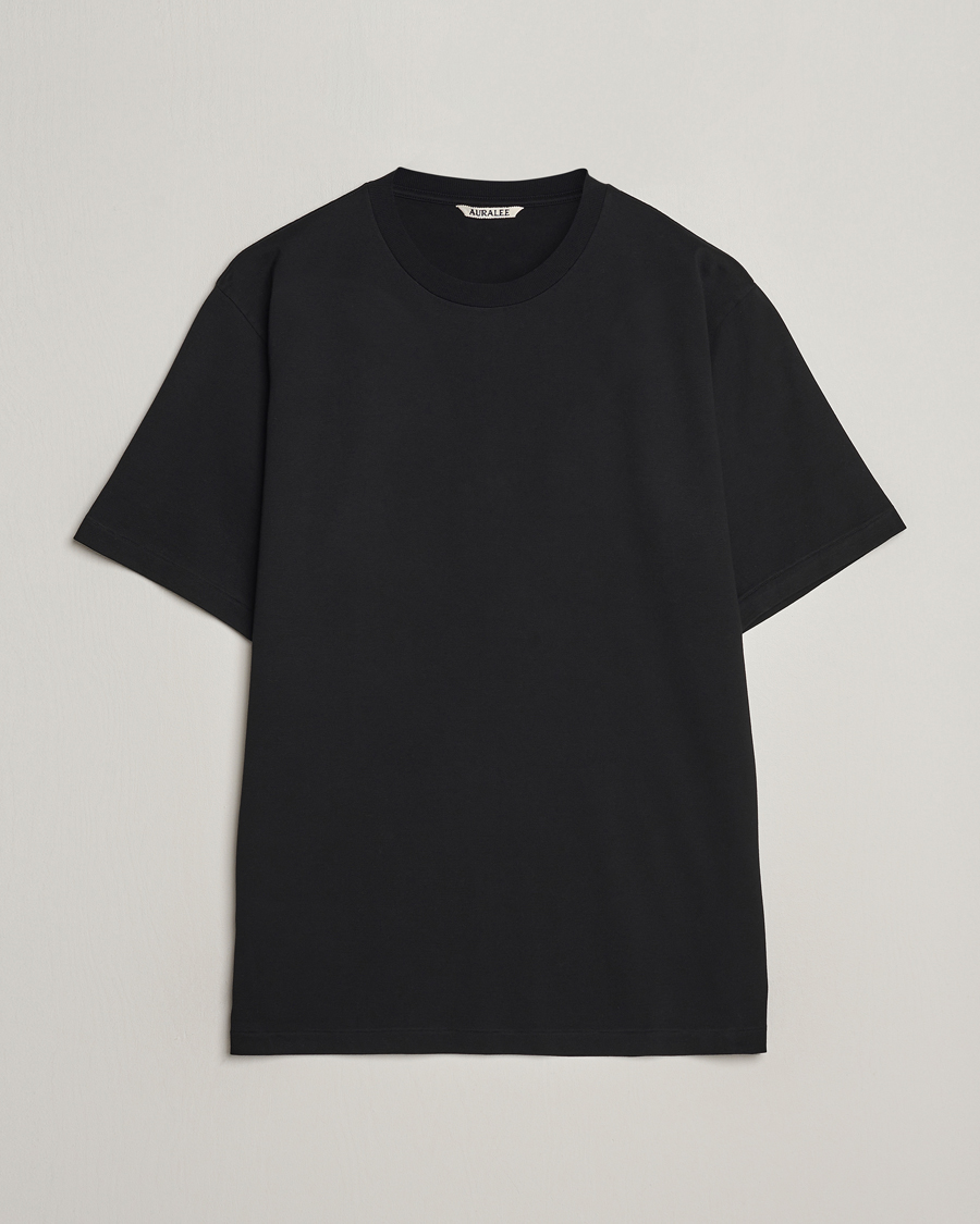 Herre | T-Shirts | Auralee | Luster Plating T-Shirt Black