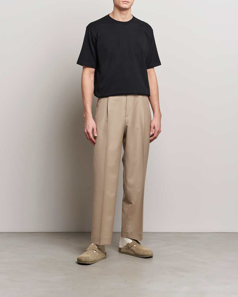 Herre | T-Shirts | Auralee | Luster Plating T-Shirt Black